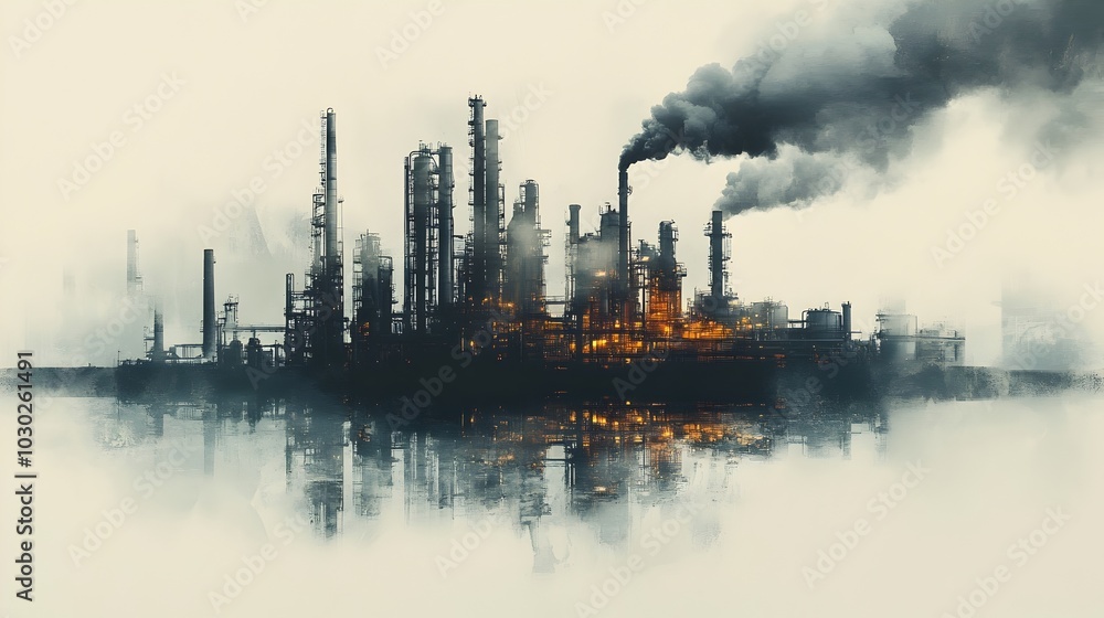 Naklejka premium The Future Factory A Creative Vision of Energy and Power Production