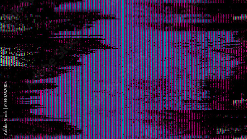 Glitch noise static television VFX. Visual video effects stripes background, CRT tv screen no signal glitch effect