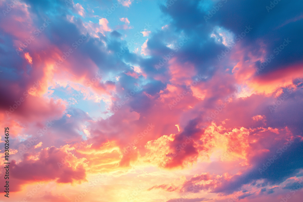 Utterly spectacular sunset with colorful clouds. Utterly spectacular sunset with colorful clouds.