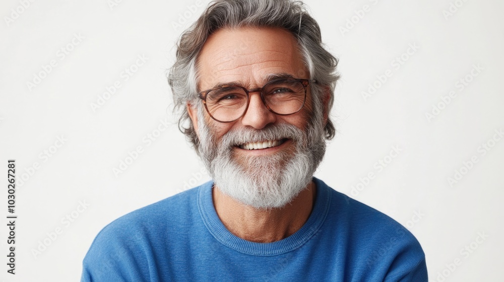 Obraz premium Jovial Old Man Smiling