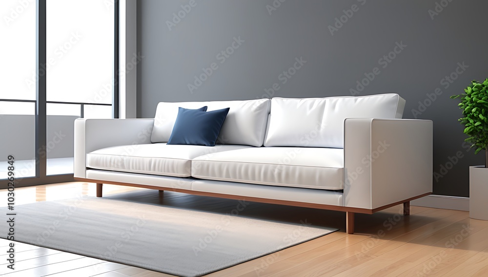 sofa modern interior rendered better visualization presentation purposes sofa modern interior rendered better visualization presentation purposes