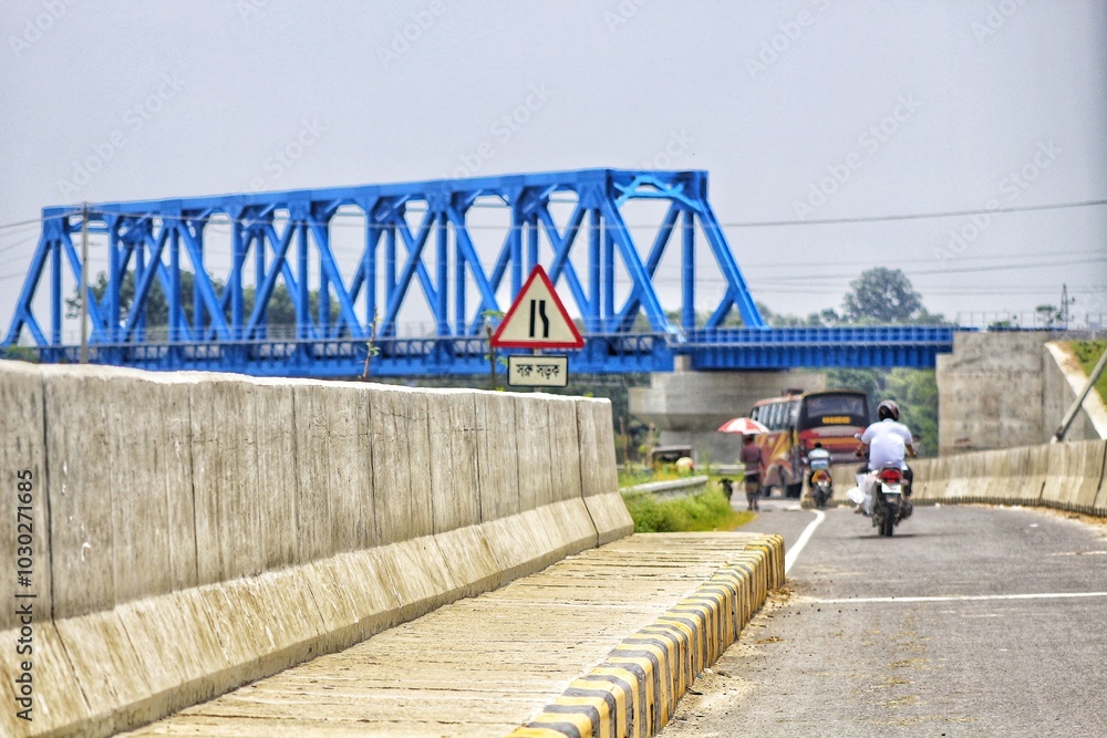Fototapeta premium Road view with tree