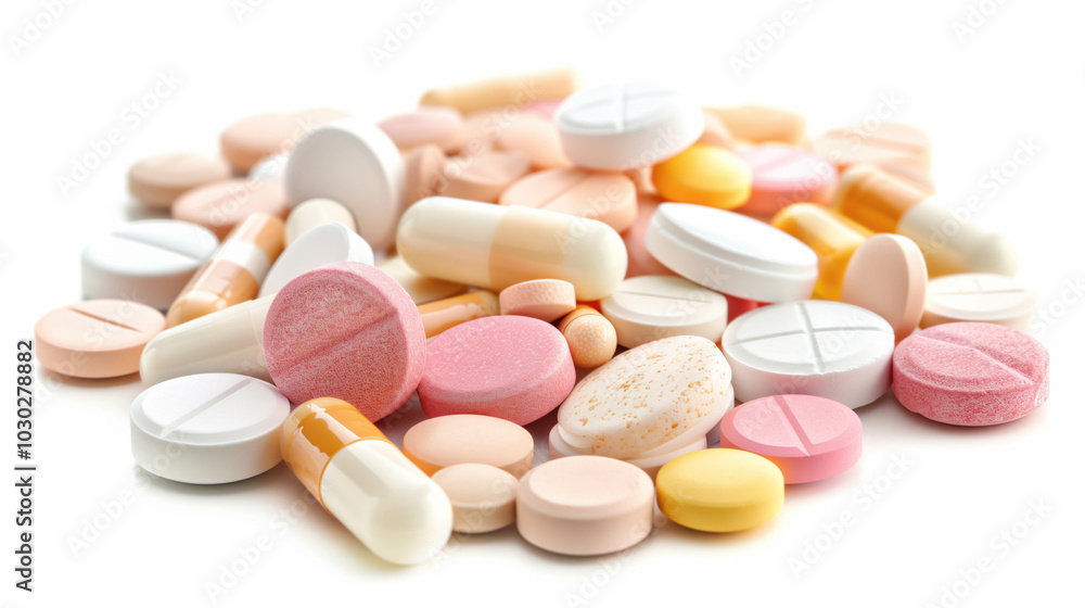 Pill capsule and tablet isolated on white background. Pill capsule and tablet isolated on white background.