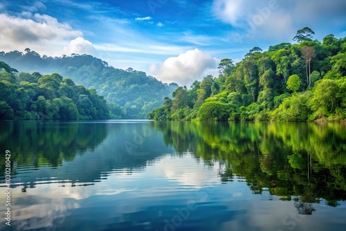 Waterscape in Central Borneo Tropical Forest Minimalist