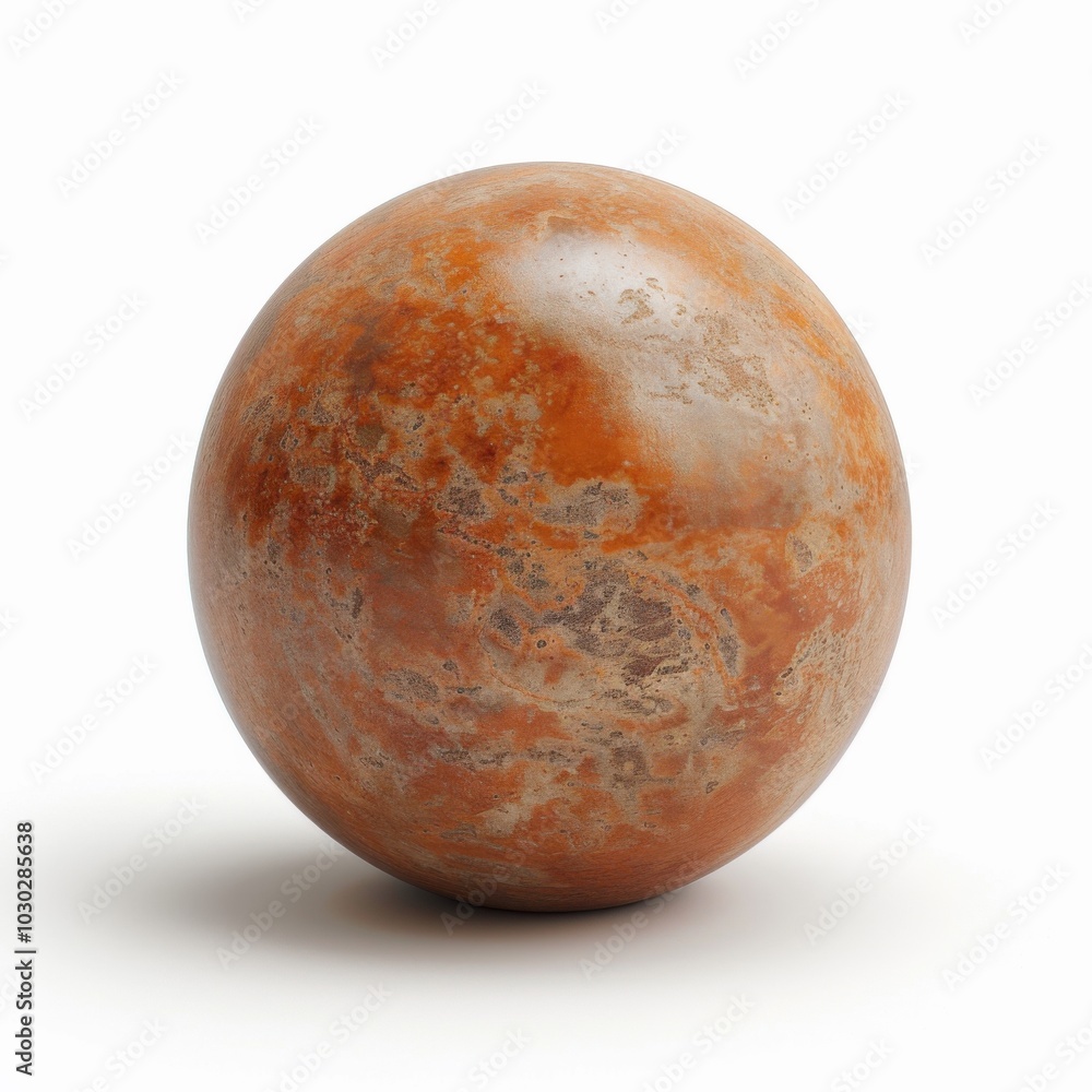 Iron oxide marble stone isolated on white background for interior design concept Iron oxide marble stone isolated on white background for interior design concept