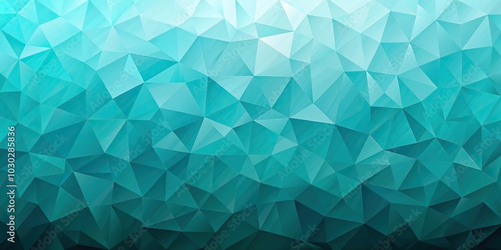 Low poly triangle mosaic in mesmerizing teal minimalist Low poly triangle mosaic in mesmerizing teal minimalist