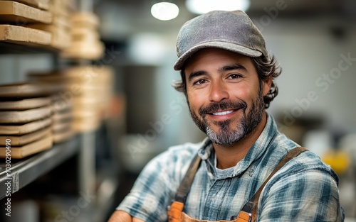 Expert Plumber Sharing Insights on Tools and Techniques with a Warm Smile and Engaging Presence in a Workshop