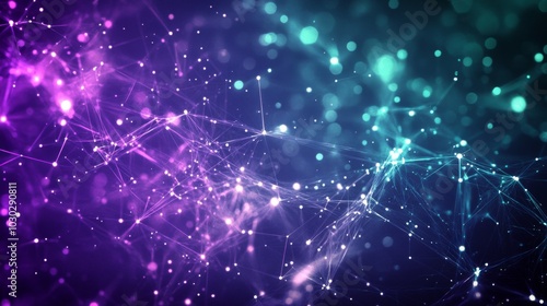 Wallpaper Mural Abstract Digital Network Illustration, Data Flow and Blockchain Technology Integration, Highlighting Modern Connectivity and Security Concepts, graphic for Tech and Business Corporate, banner design,  Torontodigital.ca