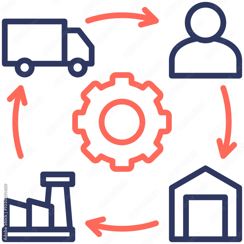 Supply Chain Icon Supply Chain Icon