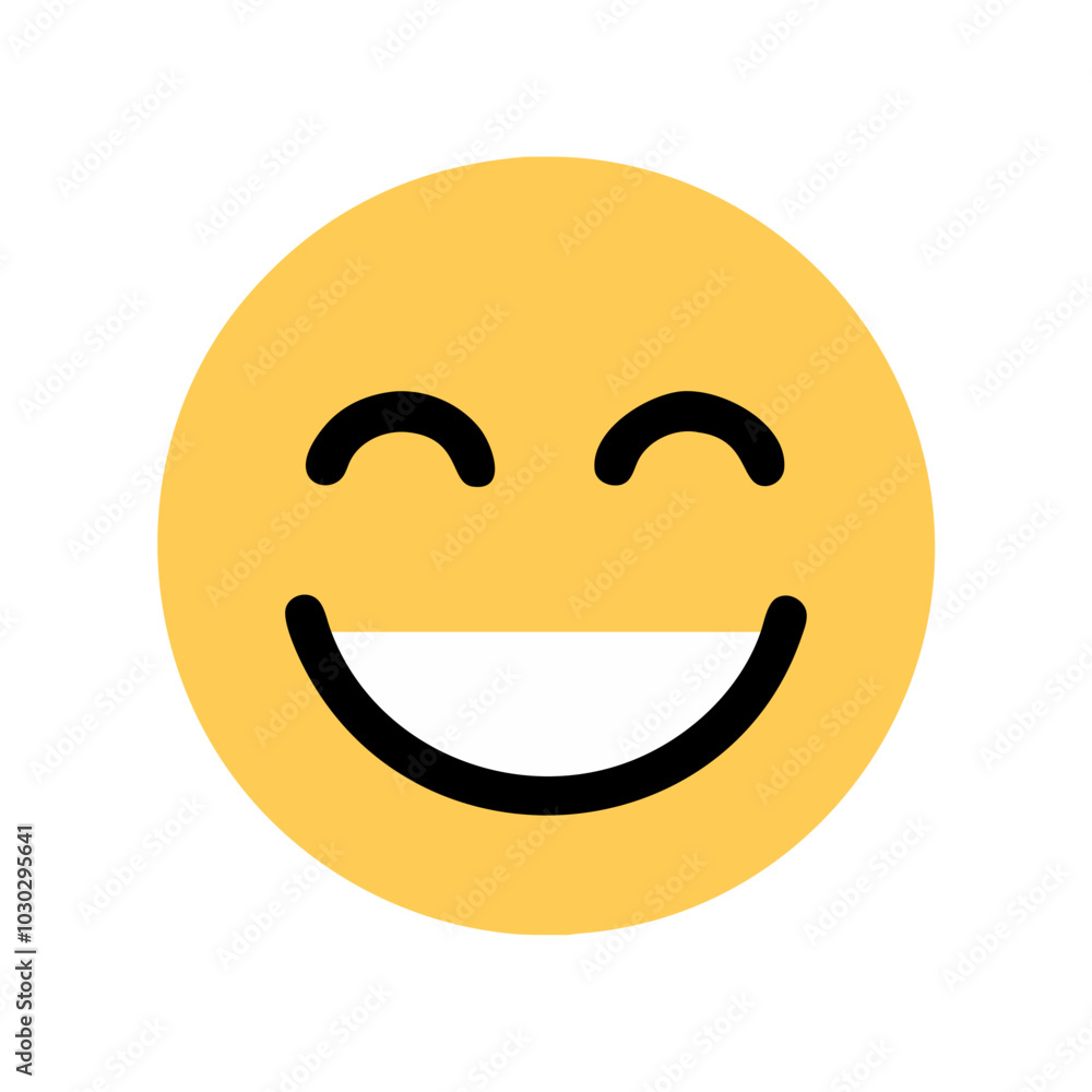 Happy smiling emoji illustration representing joy and positivity Happy smiling emoji illustration representing joy and positivity