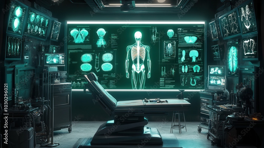 Future high-tech medical laboratory and treatment room. Future high-tech medical laboratory and treatment room.