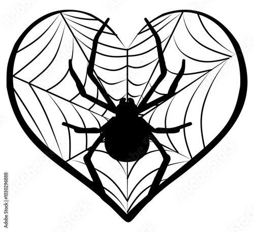 spider on a web of love, halloween