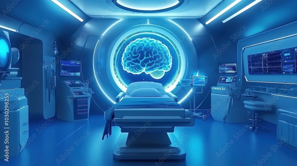 Future high-tech medical laboratory and treatment room. Future high-tech medical laboratory and treatment room.