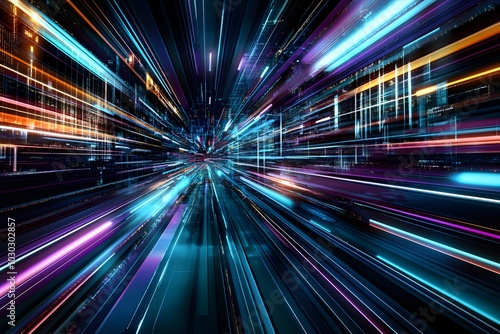 abstract background with glowing lines