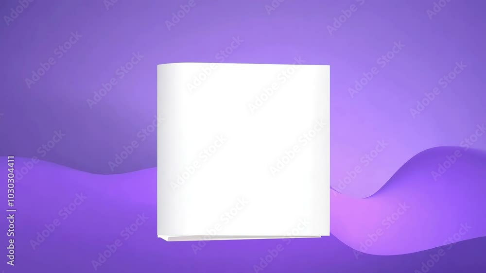 White sheet of paper on a bright purple background creates a clean and minimalist contrast. The simplicity of the form is emphasized by the vibrant color of the background White sheet of paper on a bright purple background creates a clean and minimalist contrast. The simplicity of the form is emphasized by the vibrant color of the background