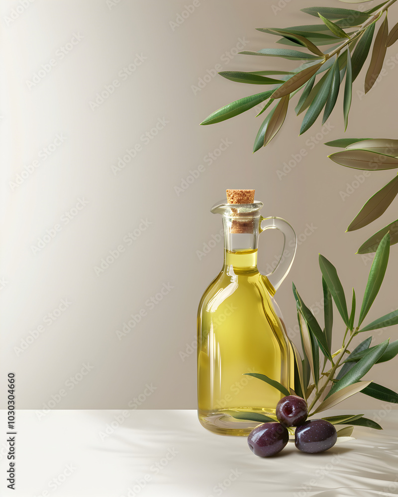 Olive oil and olives. Olive oil and olives.