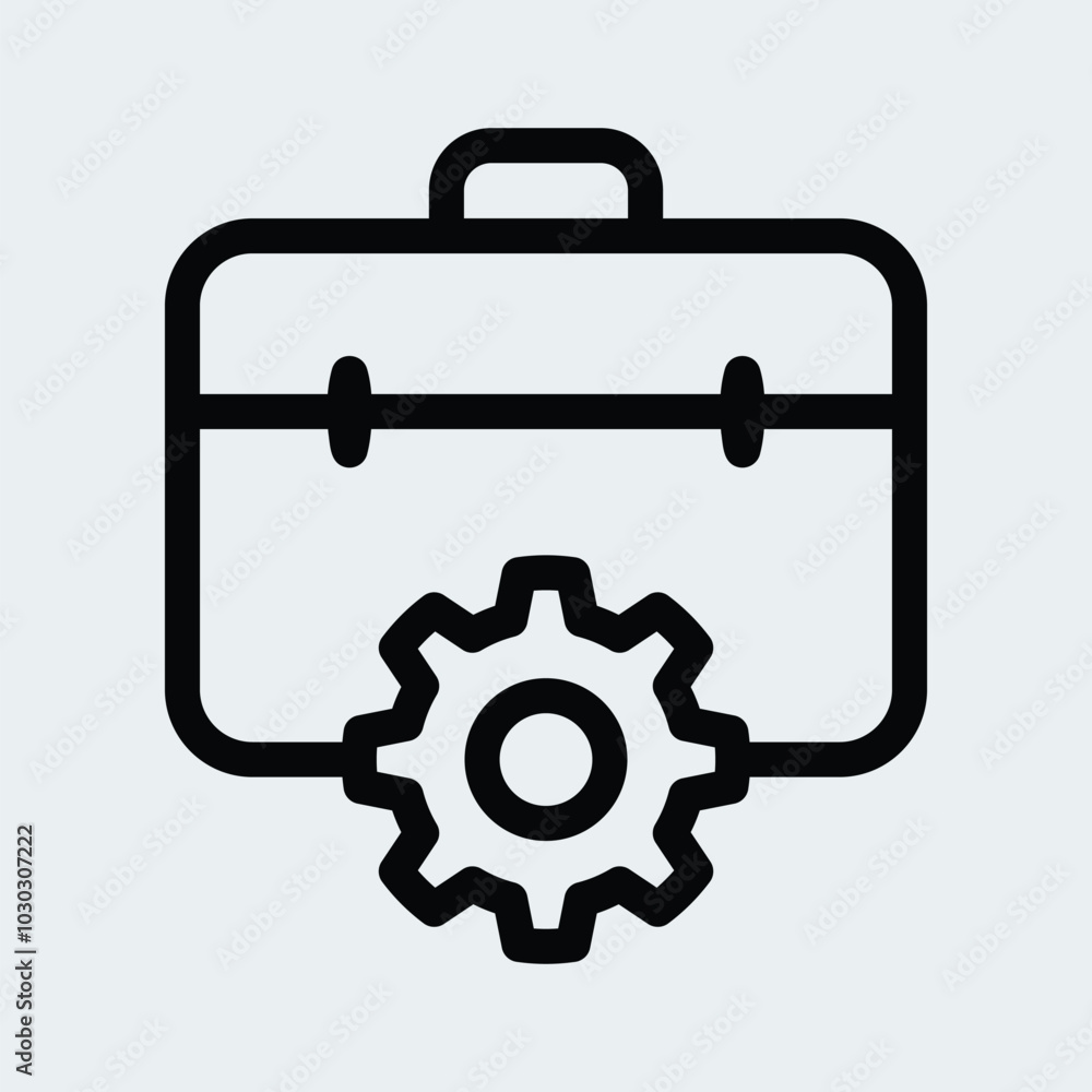 Toolbox repair outline icon Toolbox repair outline icon