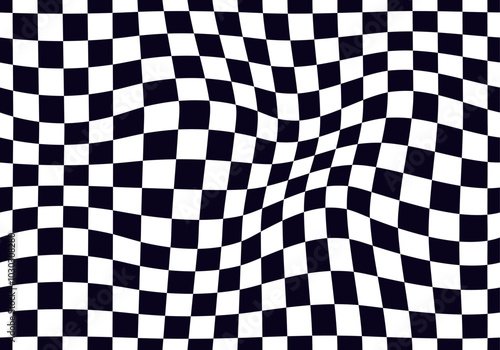 Psychedelic checkerboard pattern