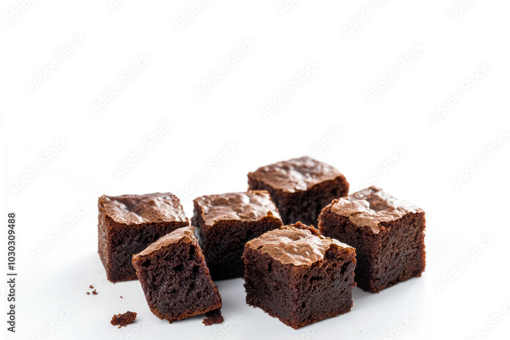 chocolate brownie cake isolated on white, with empty blank space ready for copy. The brownies looks amazing, clean and delicious. chocolate brownie cake isolated on white, with empty blank space ready for copy. The brownies looks amazing, clean and delicious.