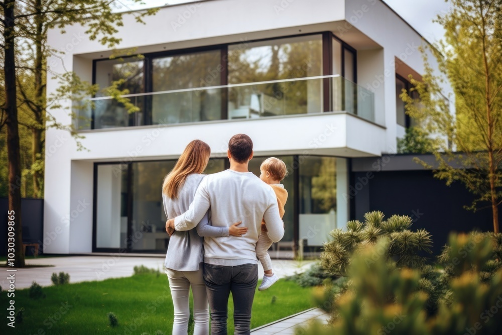 Fototapeta premium Architecture building standing family.