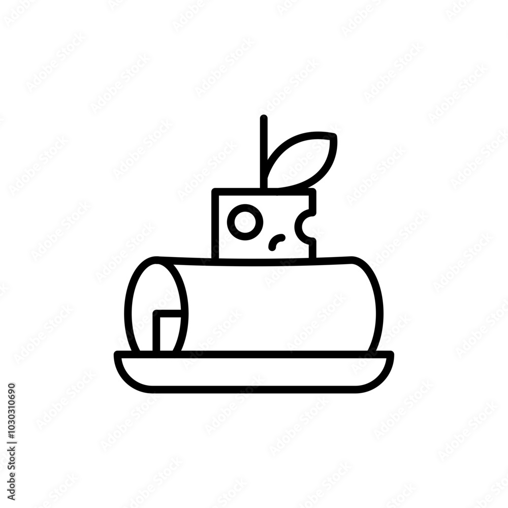 Obraz premium Appetizer outline icons, minimalist vector illustration ,simple transparent graphic element .Isolated on white background