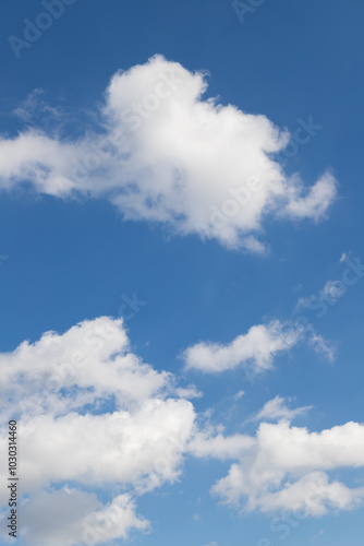 Sky. Clouds against the blue sky.