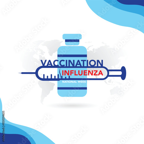 National immunization awareness month observed each year in during August. vector graphic Banner poster, flyer and background design template.
