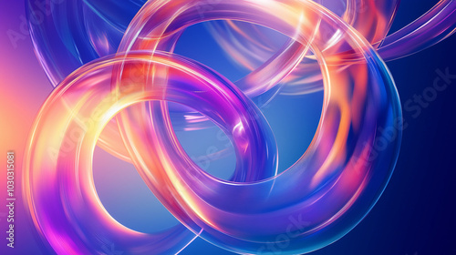 astarte.ai: Abstract background colorful, glowing, rings