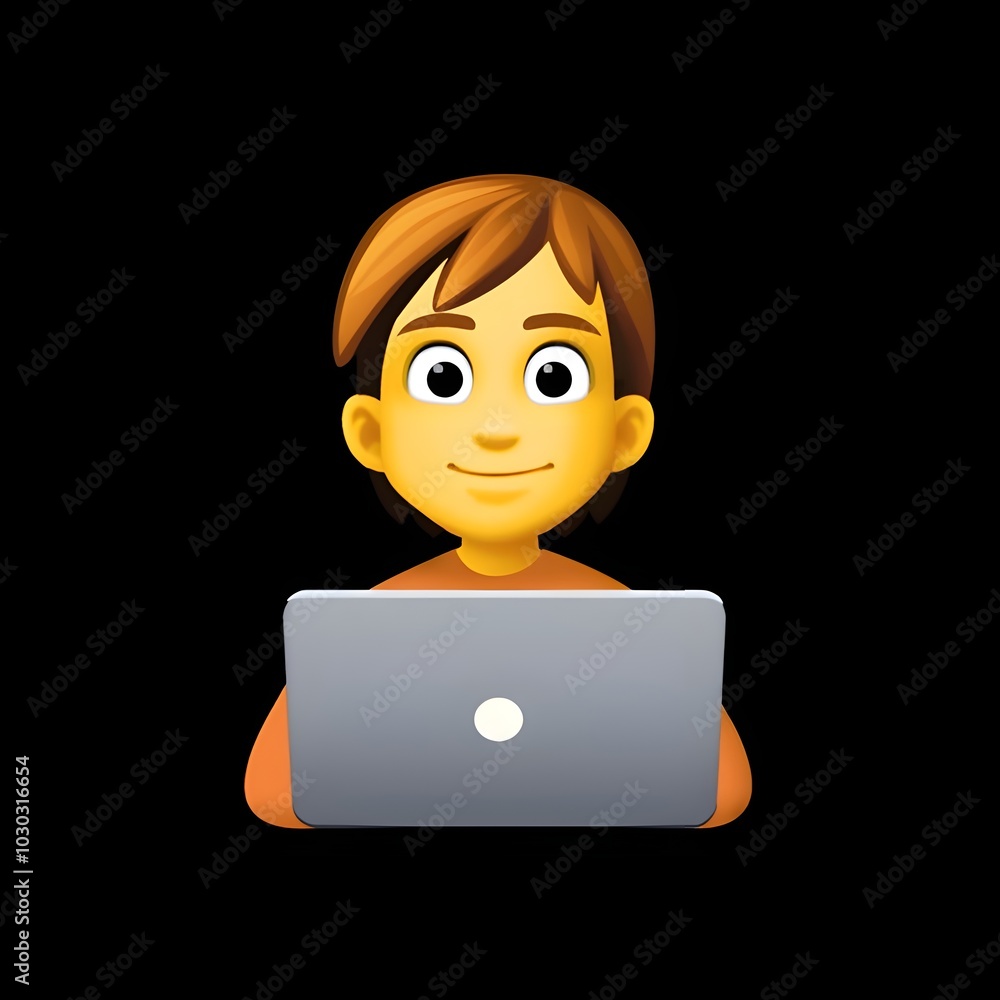 3D Person Using Laptop Emoji – Working on Computer
3D Person Using Laptop Emoji – Working on Computer