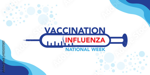 National immunization awareness month observed each year in during August. vector graphic Banner poster, flyer and background design template.
