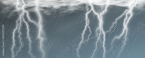 Raindrops on transparent background. Storm with rain and white cloud isolated on transparent background. Downpour, hail rainy weather. png