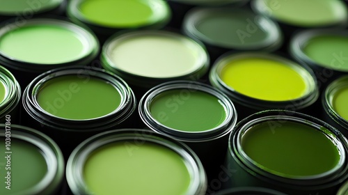 Green Paint Cans