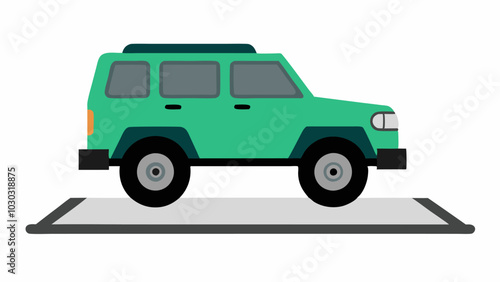 Wheelchair Accessible SUV A rugged SUV with a lowered floor and an extended ramp illustrating how it is designed to accommodate wheelchairs comfortably.