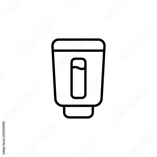 Soap dispenser outline icons, minimalist vector illustration ,simple transparent graphic element .Isolated on white background