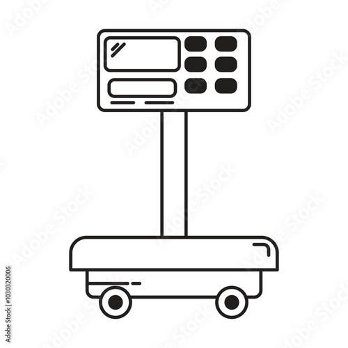 Digital scale icon vector on white background