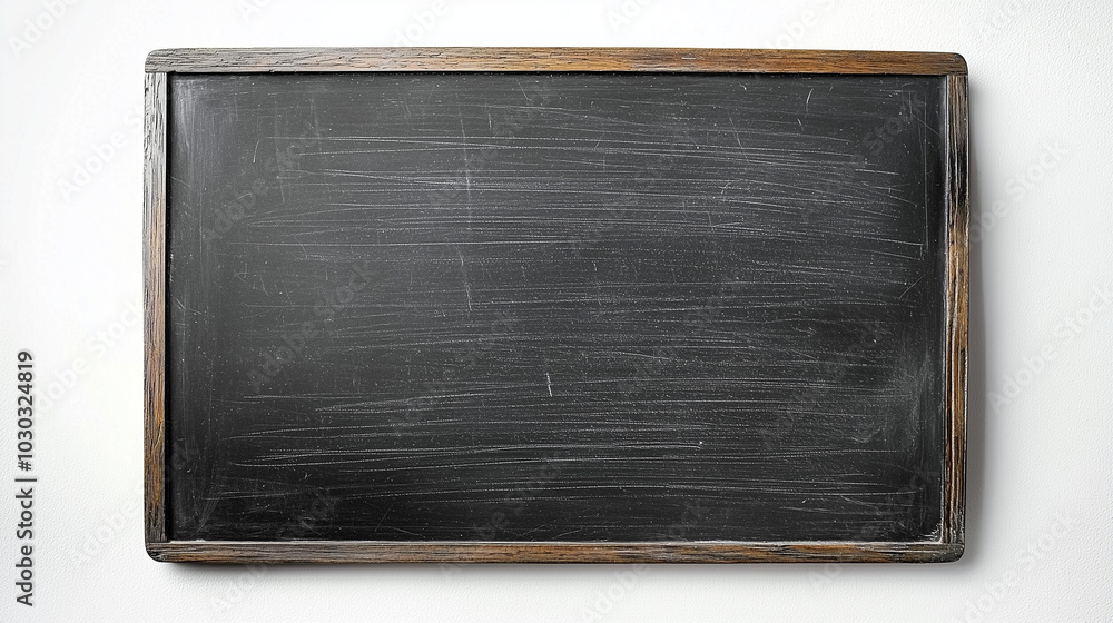 Fototapeta premium Blank black chalkboard isolated on white background