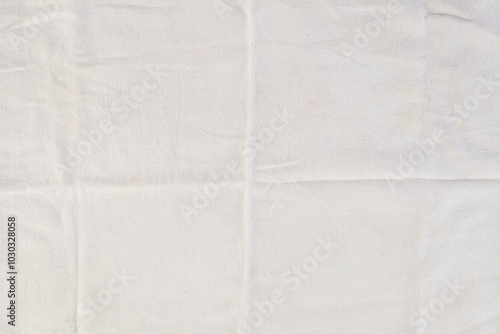 White Crumpled cloth Fabric Texture Background