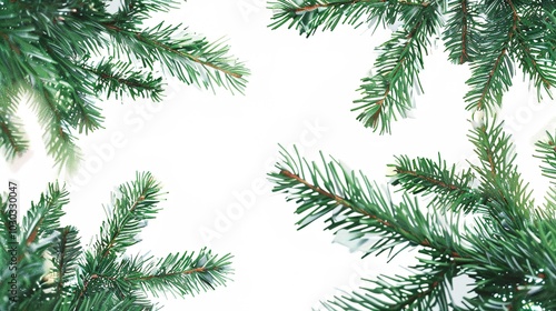 christmas background with christmas branches and decorations