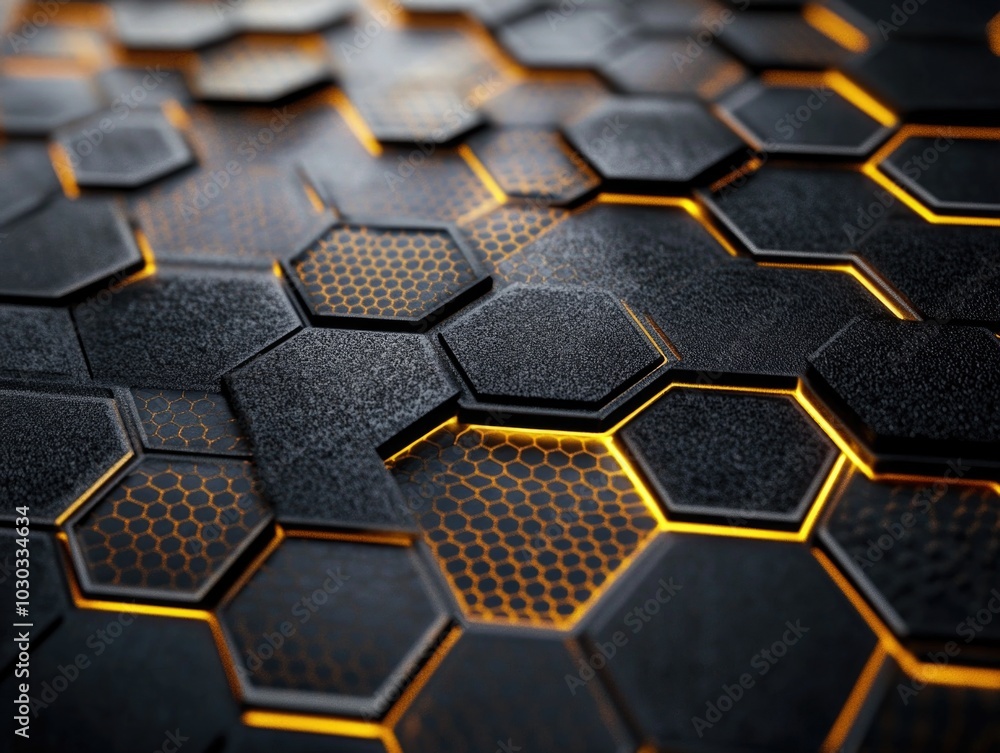 High-Tech Black Diamond Pattern with Glowing Lines and Dots High-Tech Black Diamond Pattern with Glowing Lines and Dots