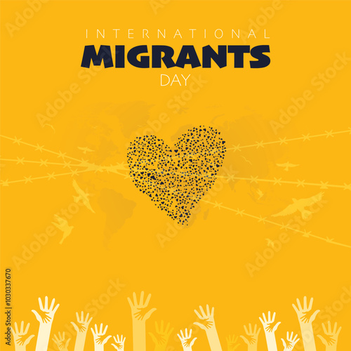 International Migrants Day , background for International Migrants Day. International Migrants Day, migration concept illustration