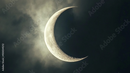 Close up view of the moon s surface during a partial eclipse, highlighting celestial phenomena photo