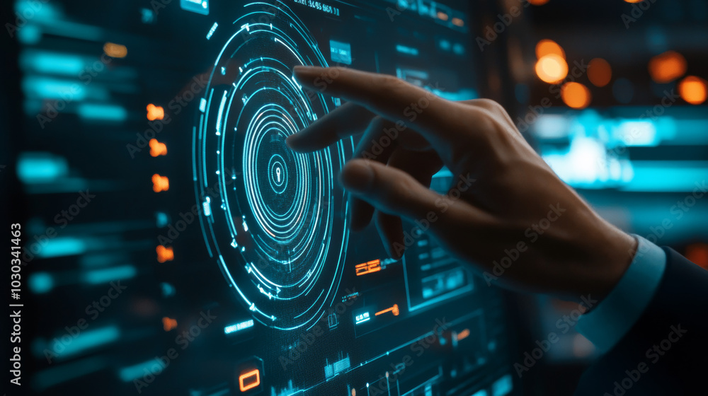 A project manager utilizes AI to update tasks, track milestones, and plan progress using a virtual Gantt chart diagram, while a businessman presses an imaginary button on a virtual screen to enhance p A project manager utilizes AI to update tasks, track milestones, and plan progress using a virtual Gantt chart diagram, while a businessman presses an imaginary button on a virtual screen to enhance p