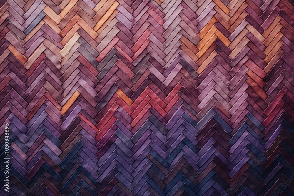 Top view photo of a herringbone pattern texture weaving purple. Top view photo of a herringbone pattern texture weaving purple.