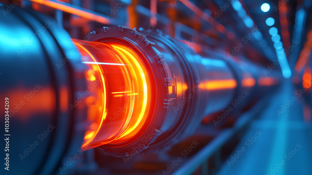 Industrial machinery with glowing elements Industrial machinery with glowing elements