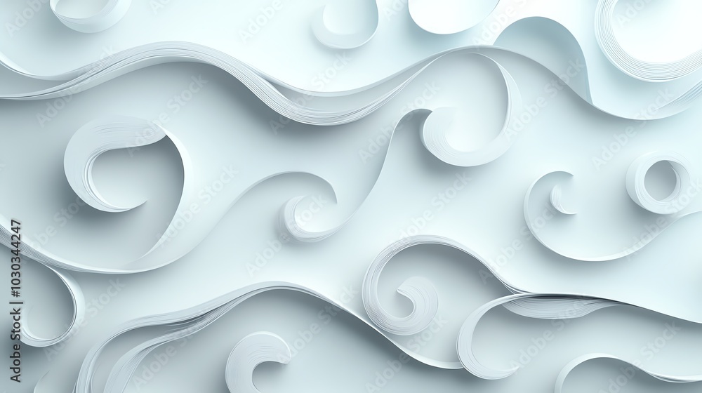 Repeating paper cut swirl pattern with flowing lines and intricate curves, perfect for elegant decor, paper cut swirl, delicate abstract pattern Repeating paper cut swirl pattern with flowing lines and intricate curves, perfect for elegant decor, paper cut swirl, delicate abstract pattern