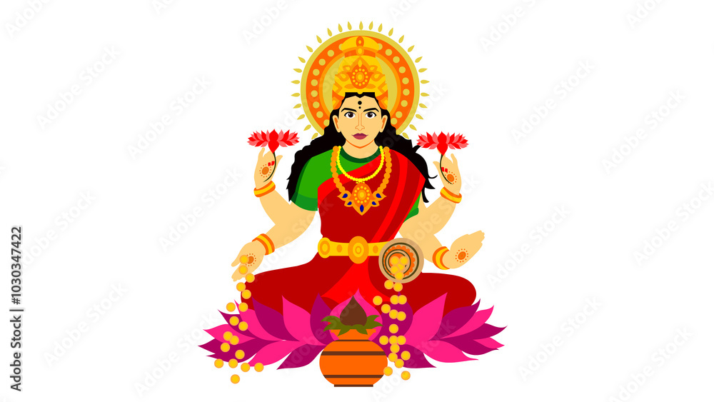 beautifull illustration of lord Lakshmi beautifull illustration of lord Lakshmi