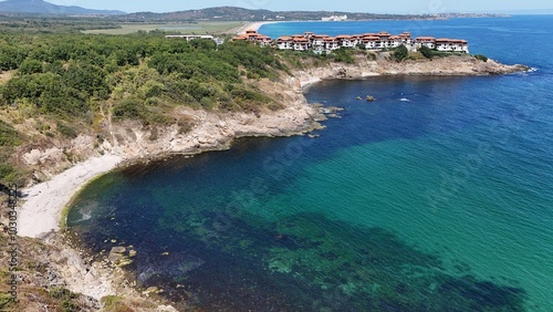 It's a beautiful day on the black sea during the summer season 