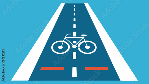 Wide Path with Markings An illustration of a wide biking path with bright clear markings indicating lanes for adaptive bicycles and tricycles making it easy for users to navigate.