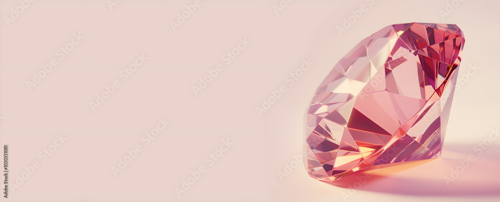 Pink ruby round cut gemstone isolate on pink background, close-up Pink ruby round cut gemstone isolate on pink background, close-up