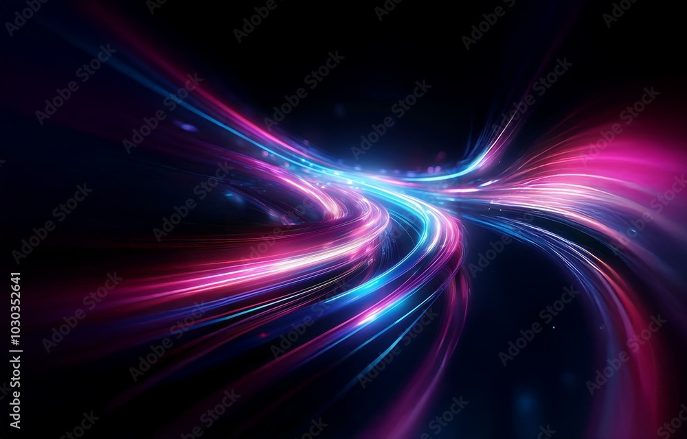 Abstract colorful streaks of light on a black background. Abstract colorful streaks of light on a black background.